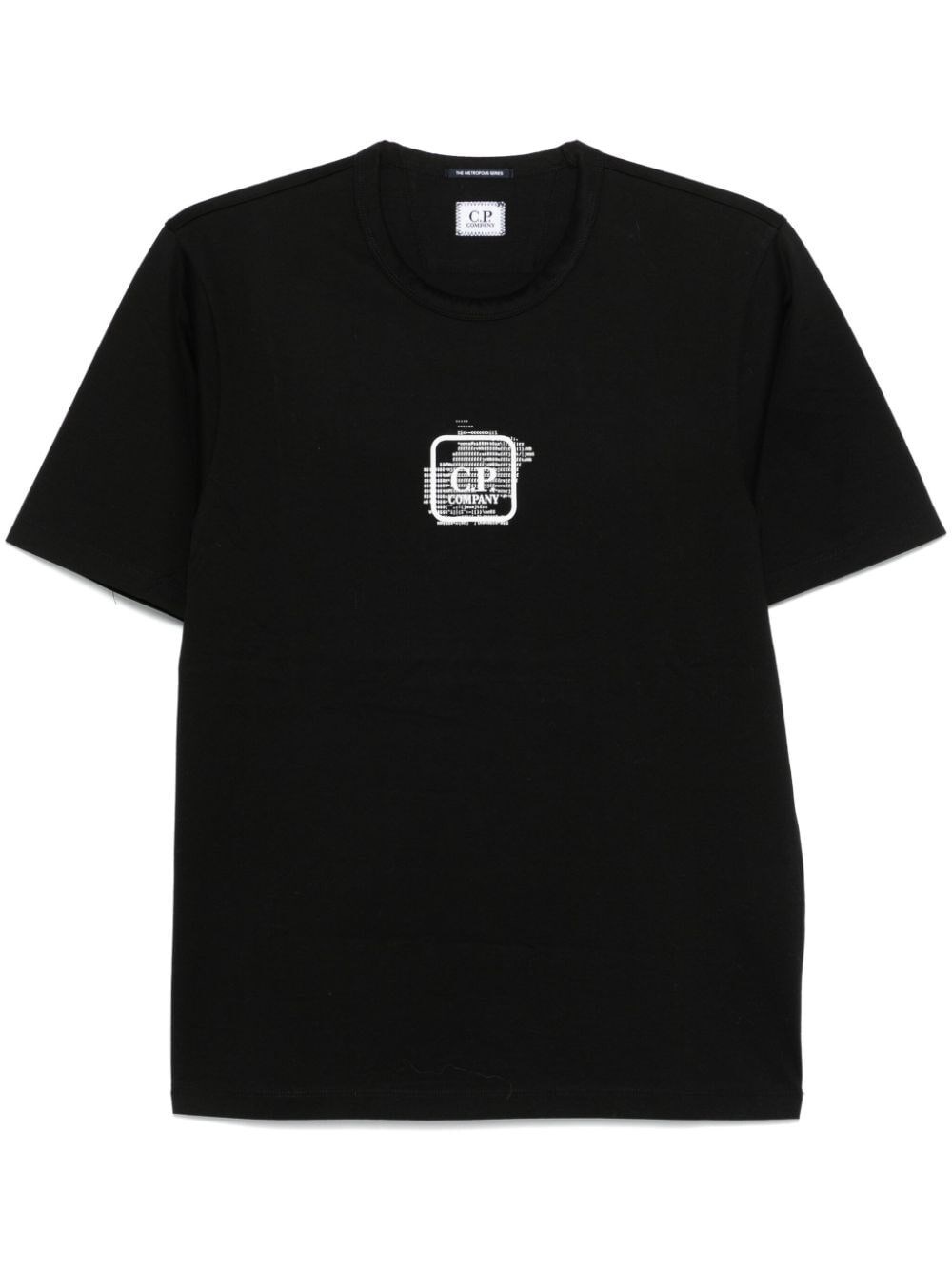 Shop C.p. Company C. P. Company `metropolis Series` Blurred Logo Graphic T-shirt In Black  