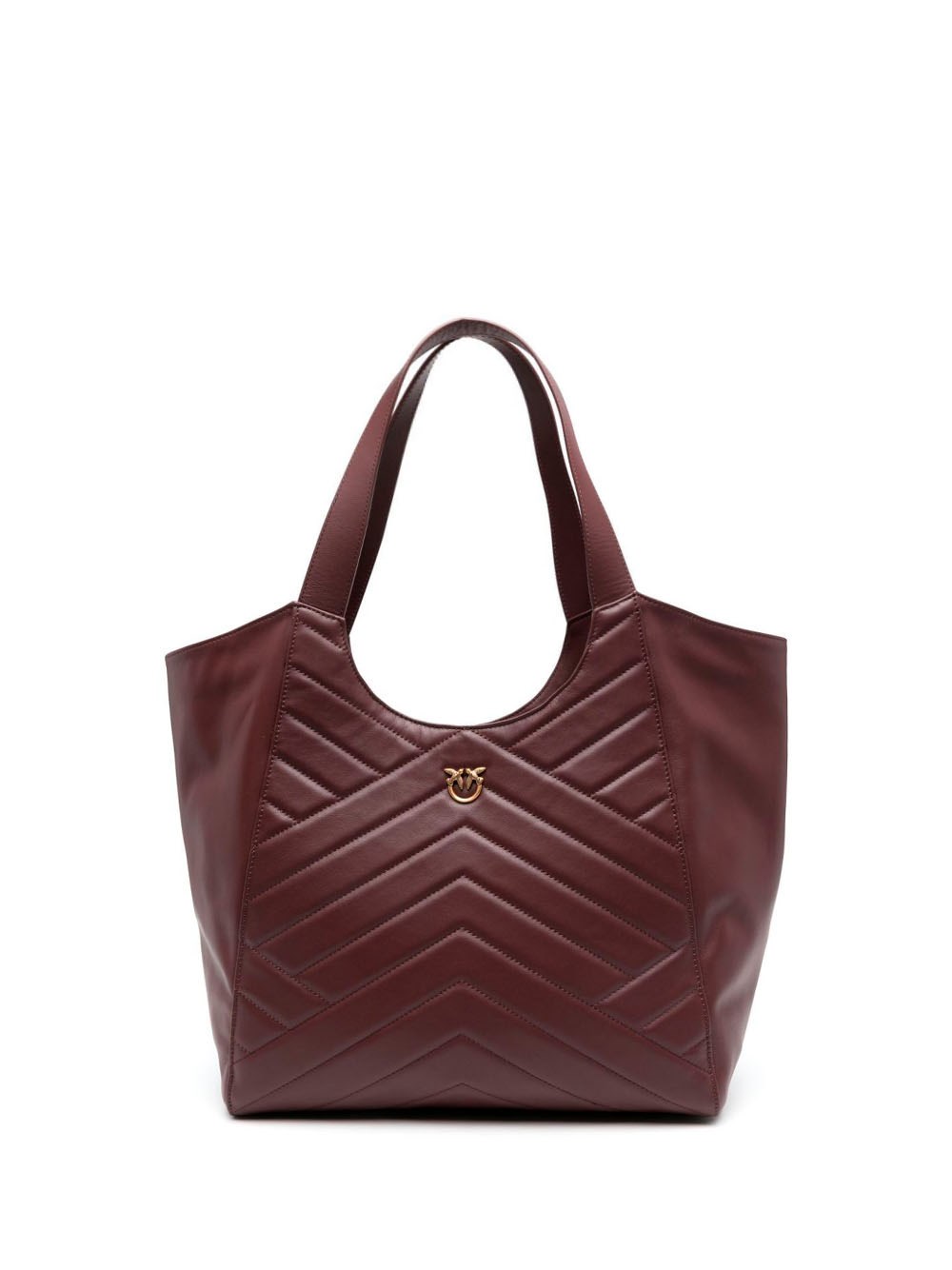 Shop Pinko `puzzle` Tote Bag In Brown