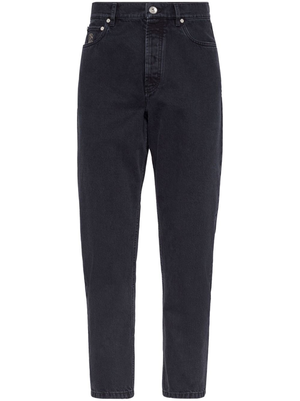 Shop Brunello Cucinelli Denim Iconic Fit Five-pocket Pants In Gray