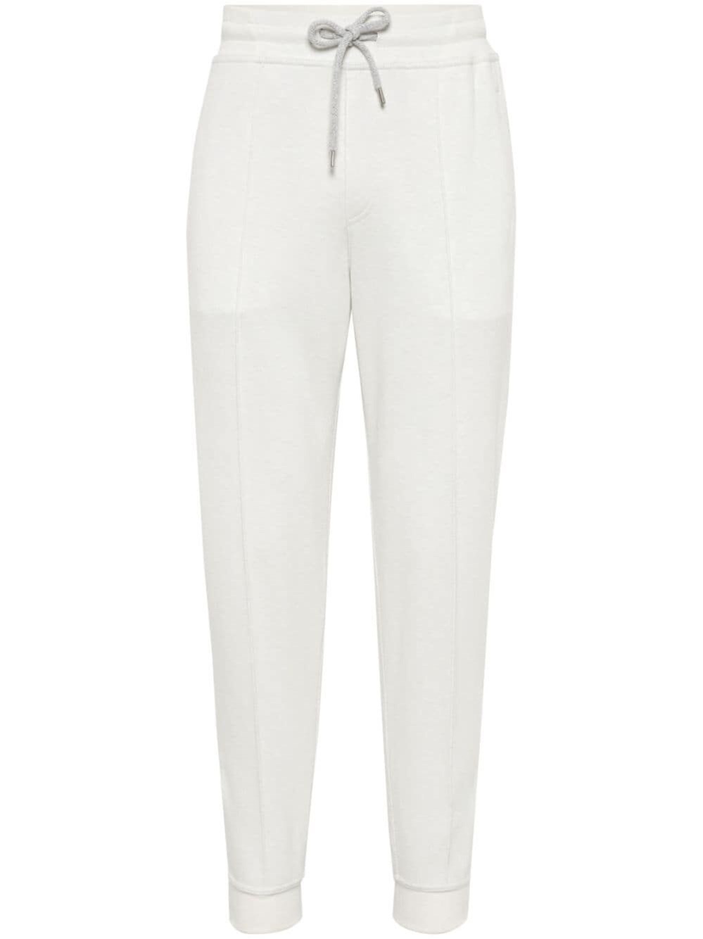 Brunello cucinelli Pants With Crête Detail And Elasticated Zipper Cuffs