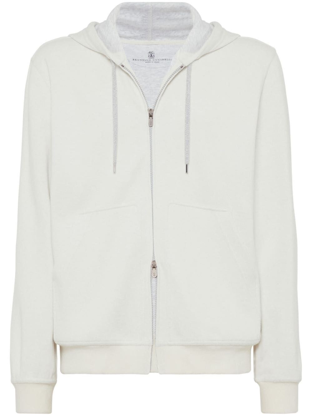 brunello cucinelli double cloth hooded sweatshirt available