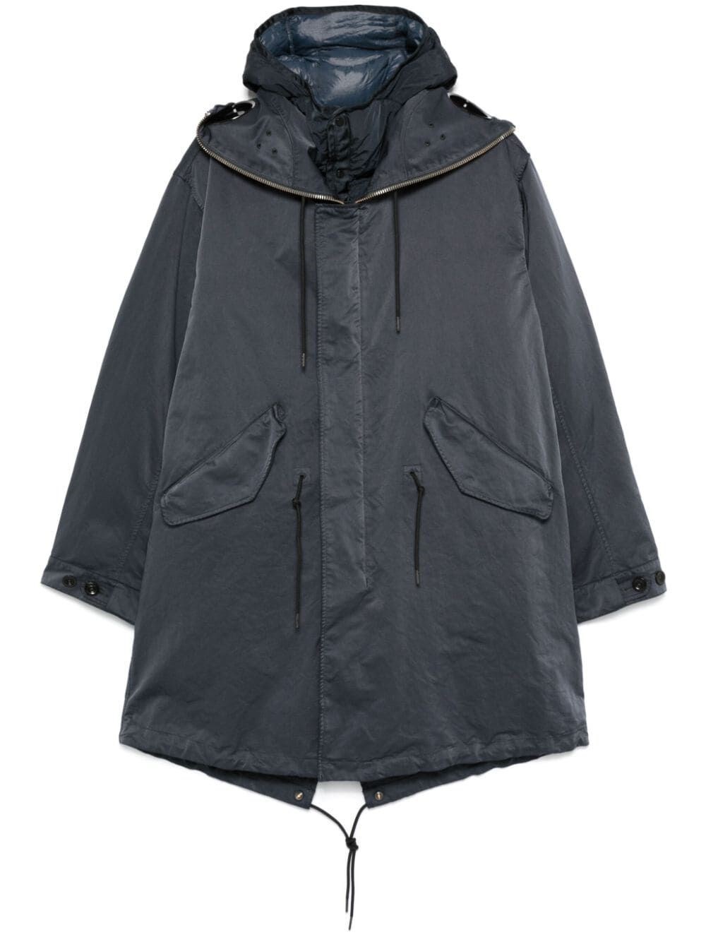 Shop C.p. Company C. P. Company `micro Kei` Long Jacket In Black  