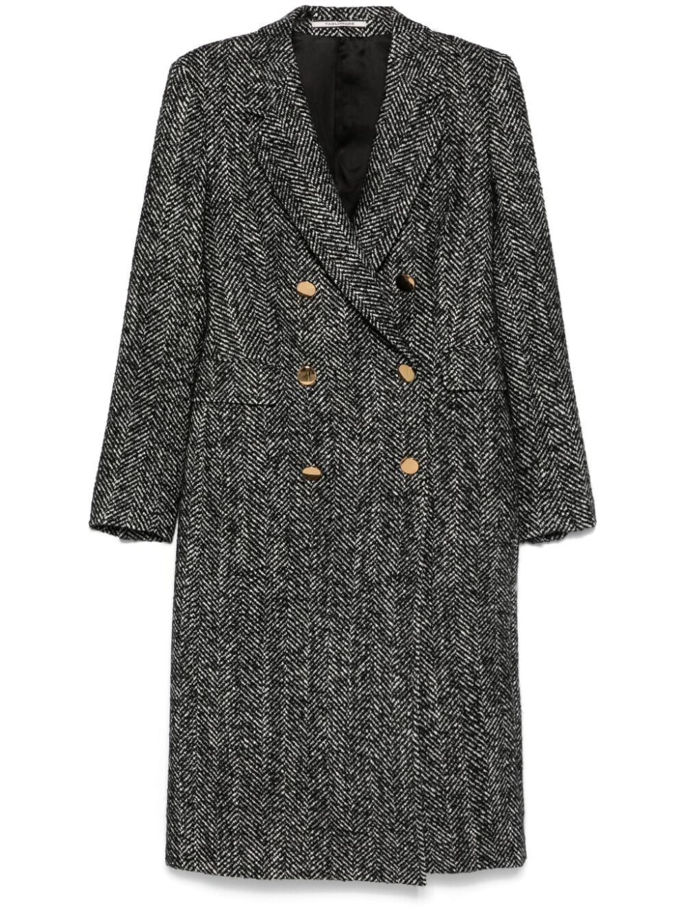 Shop Tagliatore Double-breasted Coat In Blue