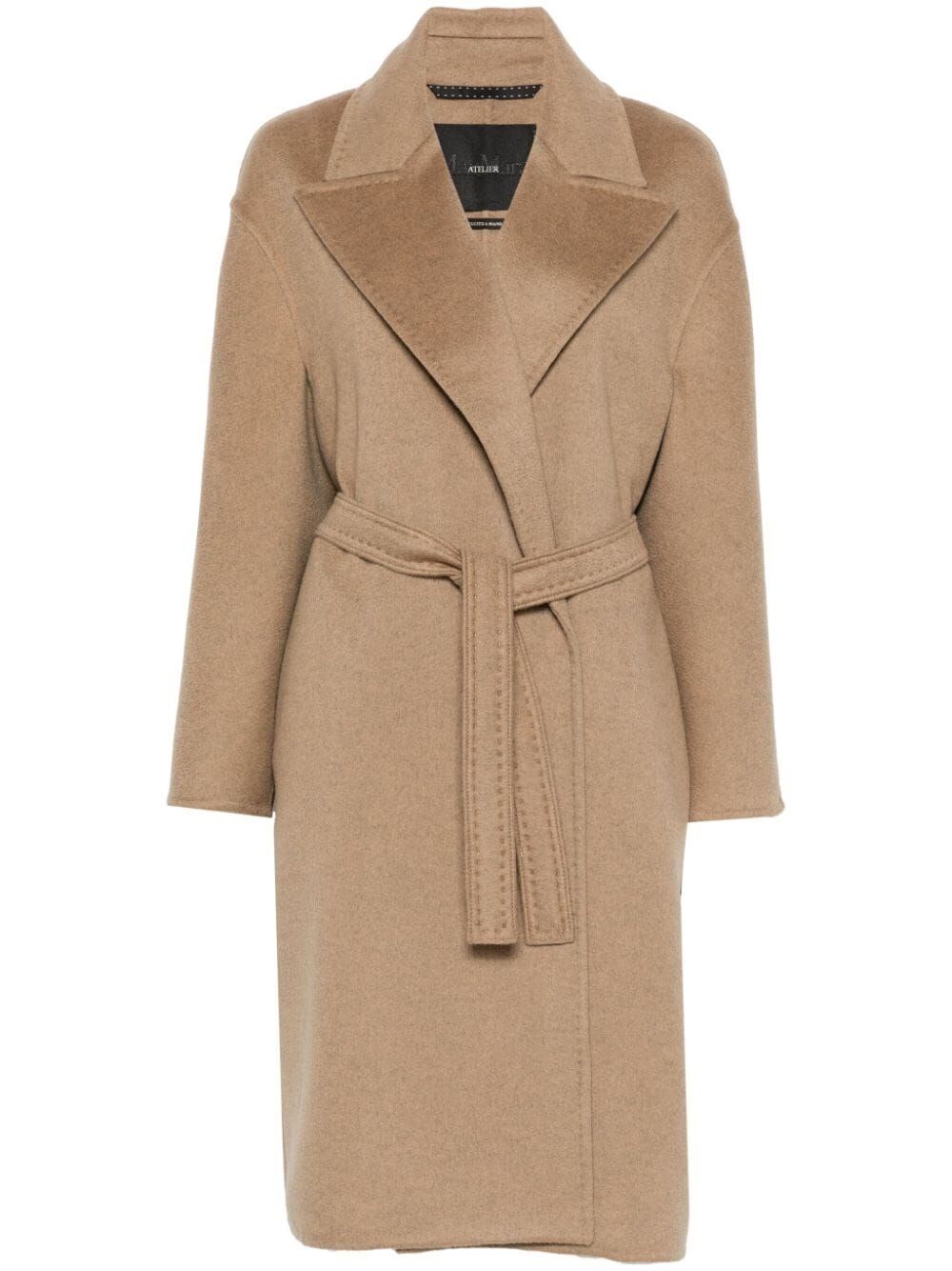 Shop Max Mara `valle` Coat `maxmara Atelier` In Brown