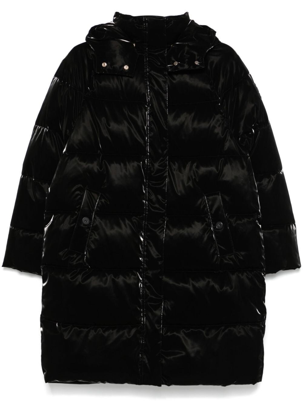 Shop Elisabetta Franchi Padded Coat In Black  