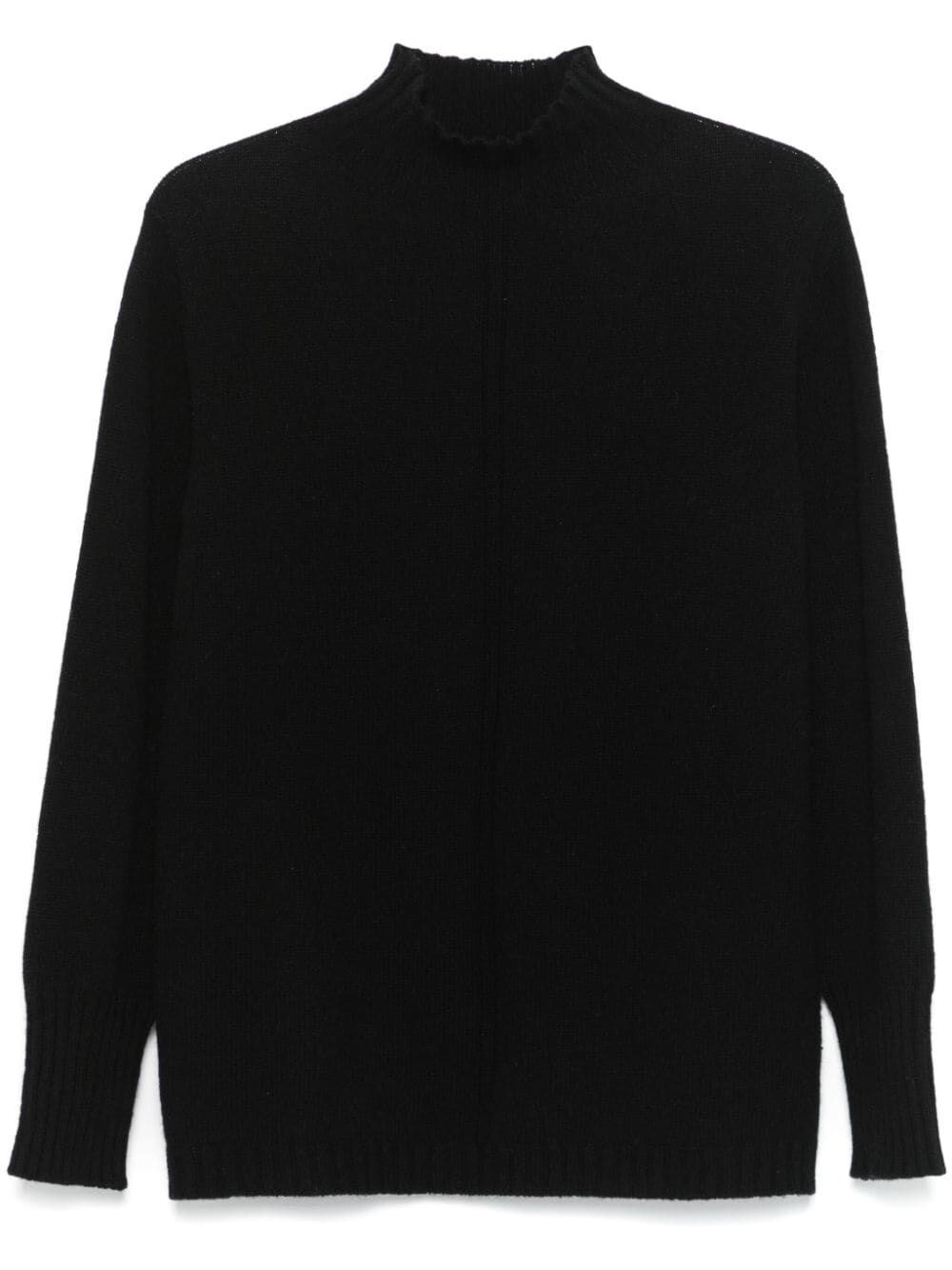 Shop Drumohr Long Sleeve Turtle-neck Sweater In Black  