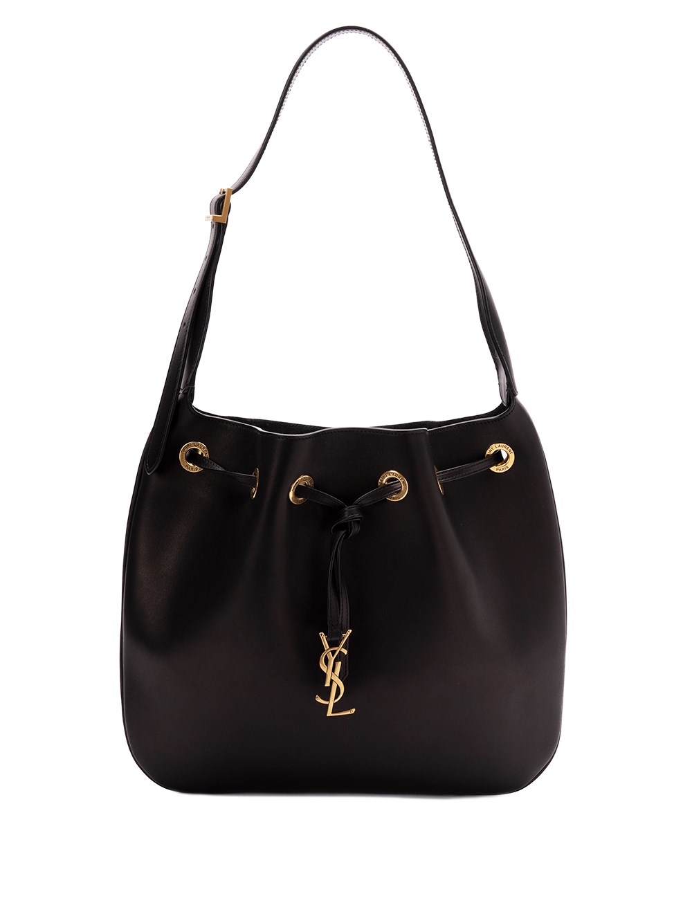 Shop Saint Laurent `paris` Medium Shoulder Bag In Black  