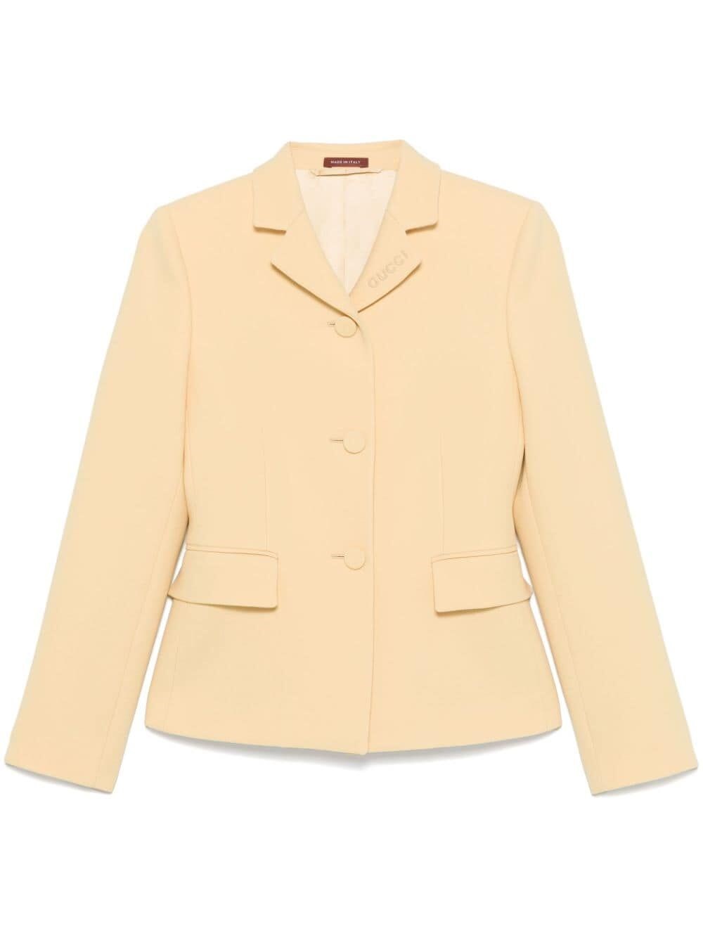 Shop Gucci Jacket In Beige