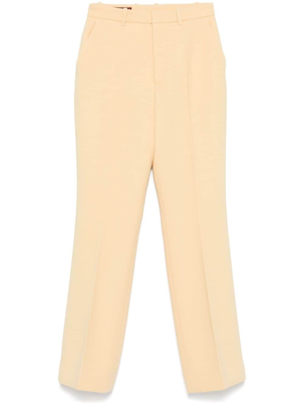 Shop Gucci Pants In Beige