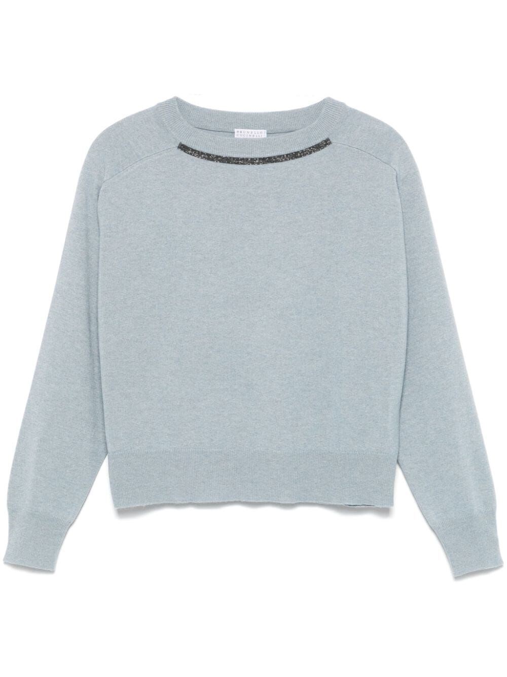 Shop Brunello Cucinelli Sweater In Blue