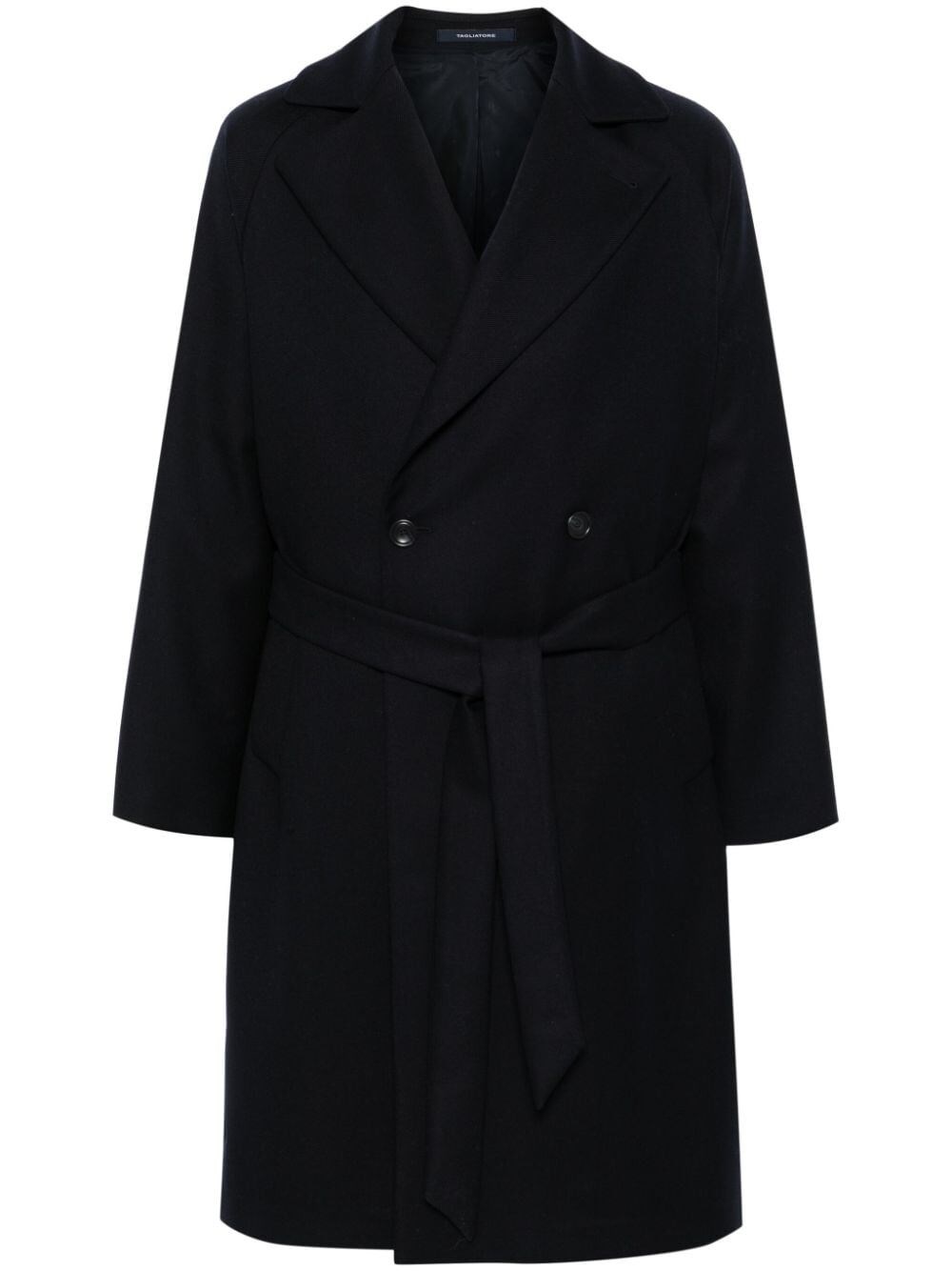 Shop Tagliatore Coat In Blue