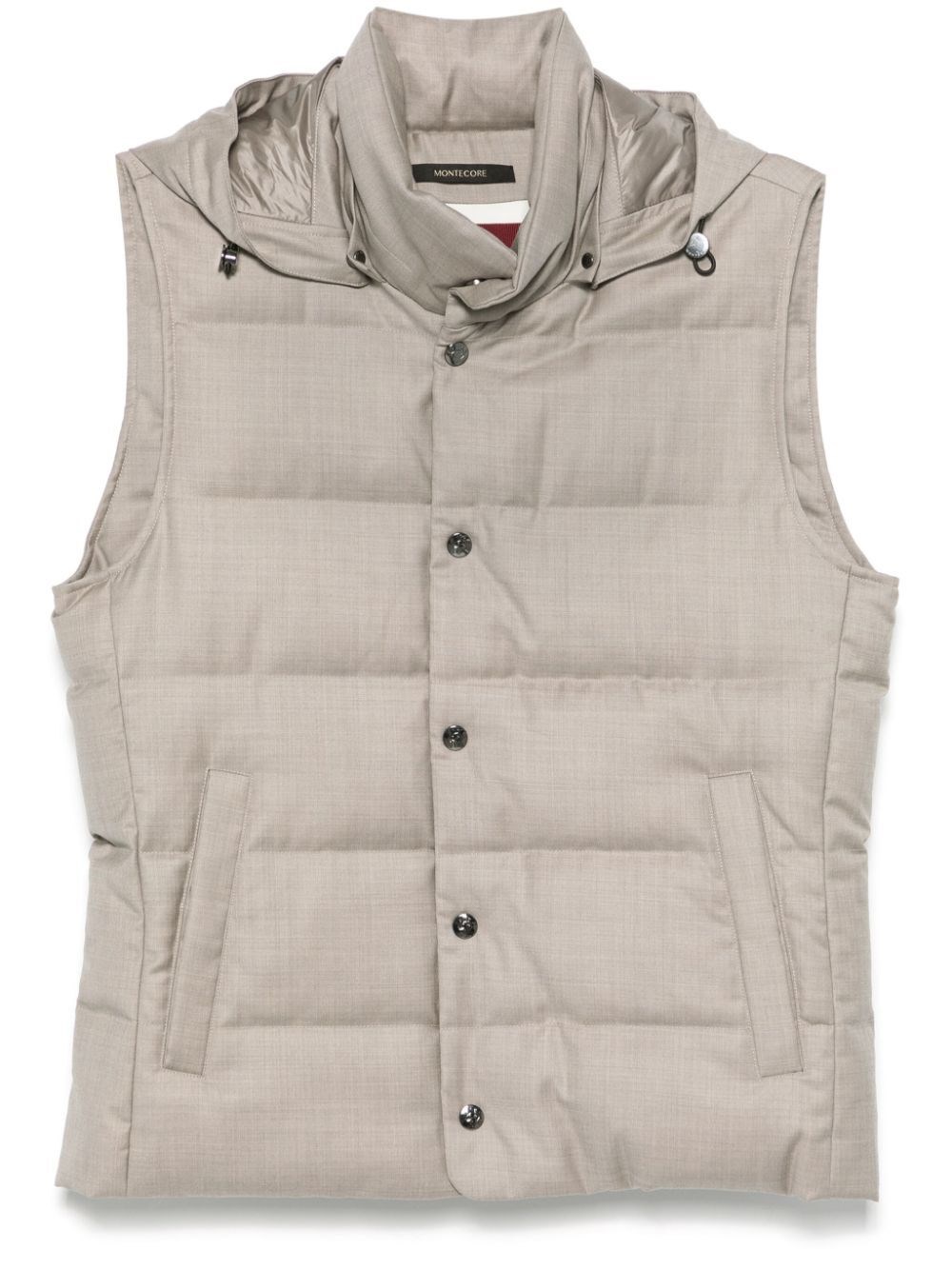 Shop Montecore Padded Vest In Beige