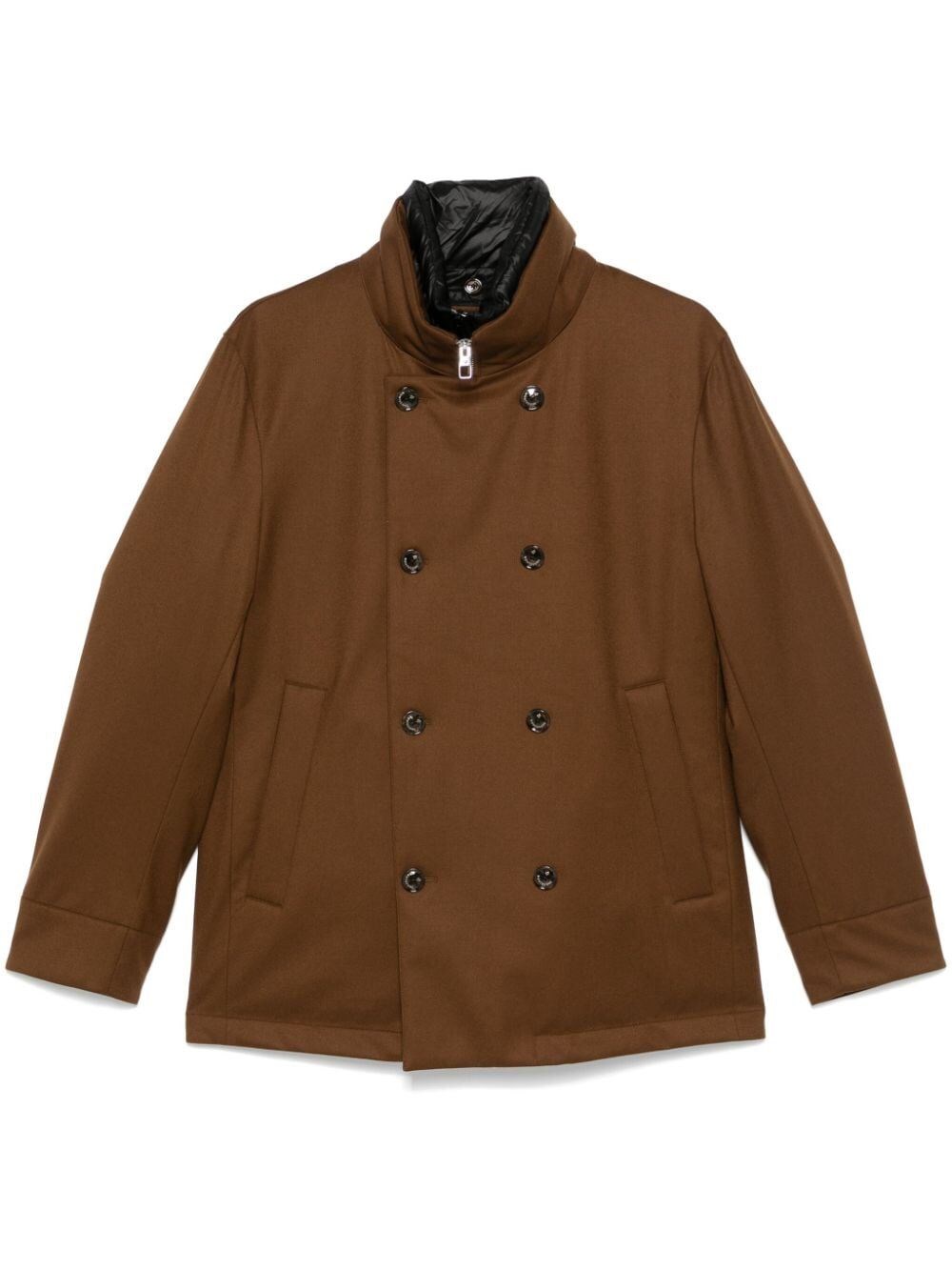 Shop Montecore Double-breasted Jacket In Brown