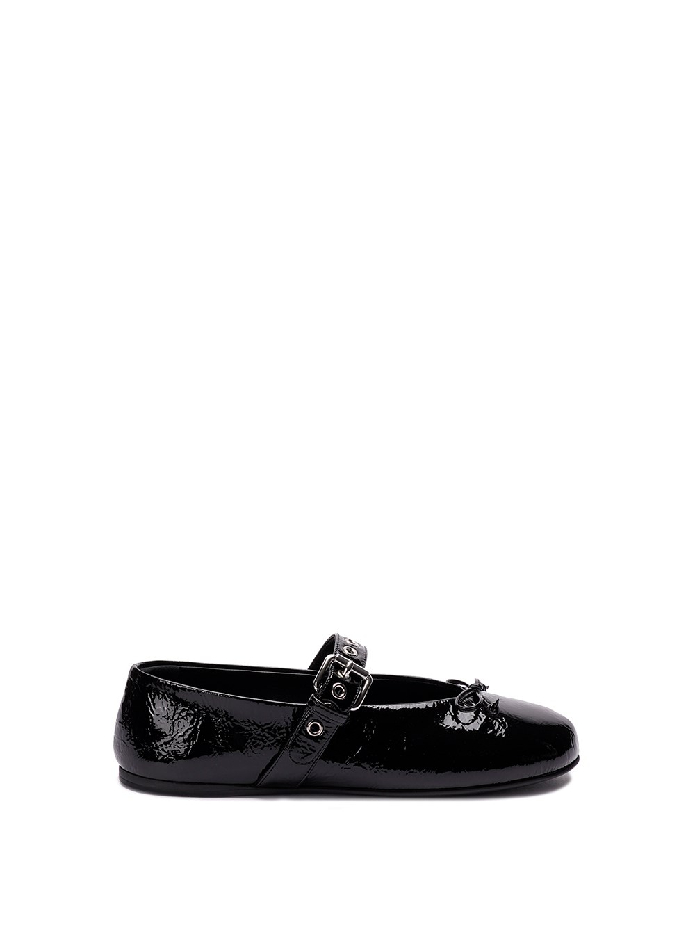 Shop Miu Miu Leather Ballerinas In Black  