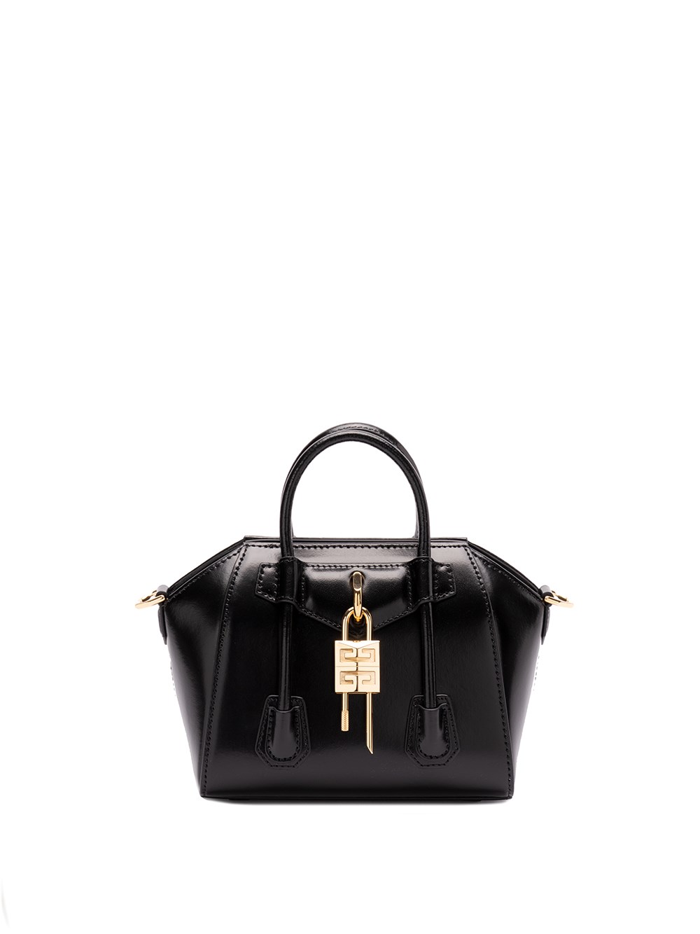 Shop Givenchy `antigona Lock` Toy Bag In Black  