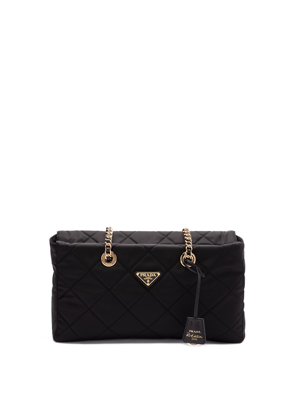 Prada Re-edition 1995 Chaine` Tote Bag In Black