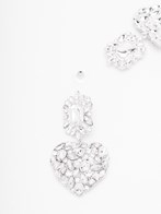 self-portrait crystal heart tiered earrings available on