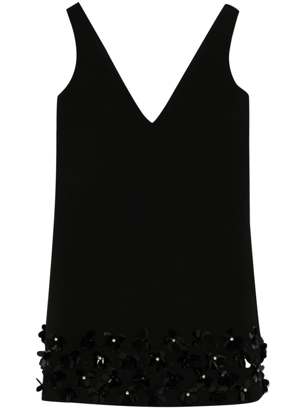 Shop Self-portrait Sequin Mini Dress In Black