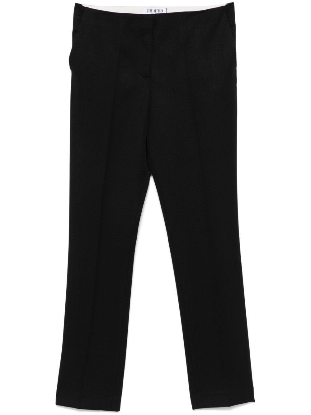 Attico Virgin Wool Trousers In Black