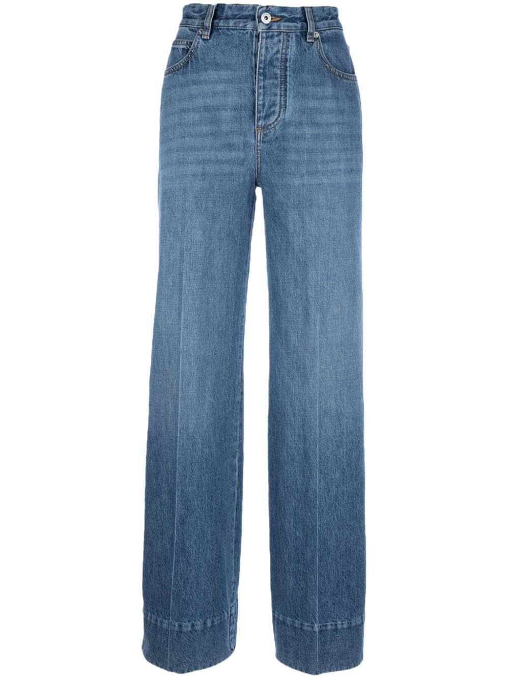 Shop Bottega Veneta Vintage Palazzo Jeans In Blue