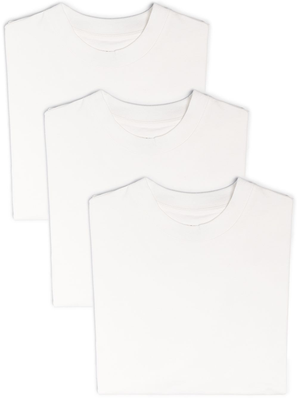 Shop Jil Sander 3-pack Short-sleeved T-shirt Set In White