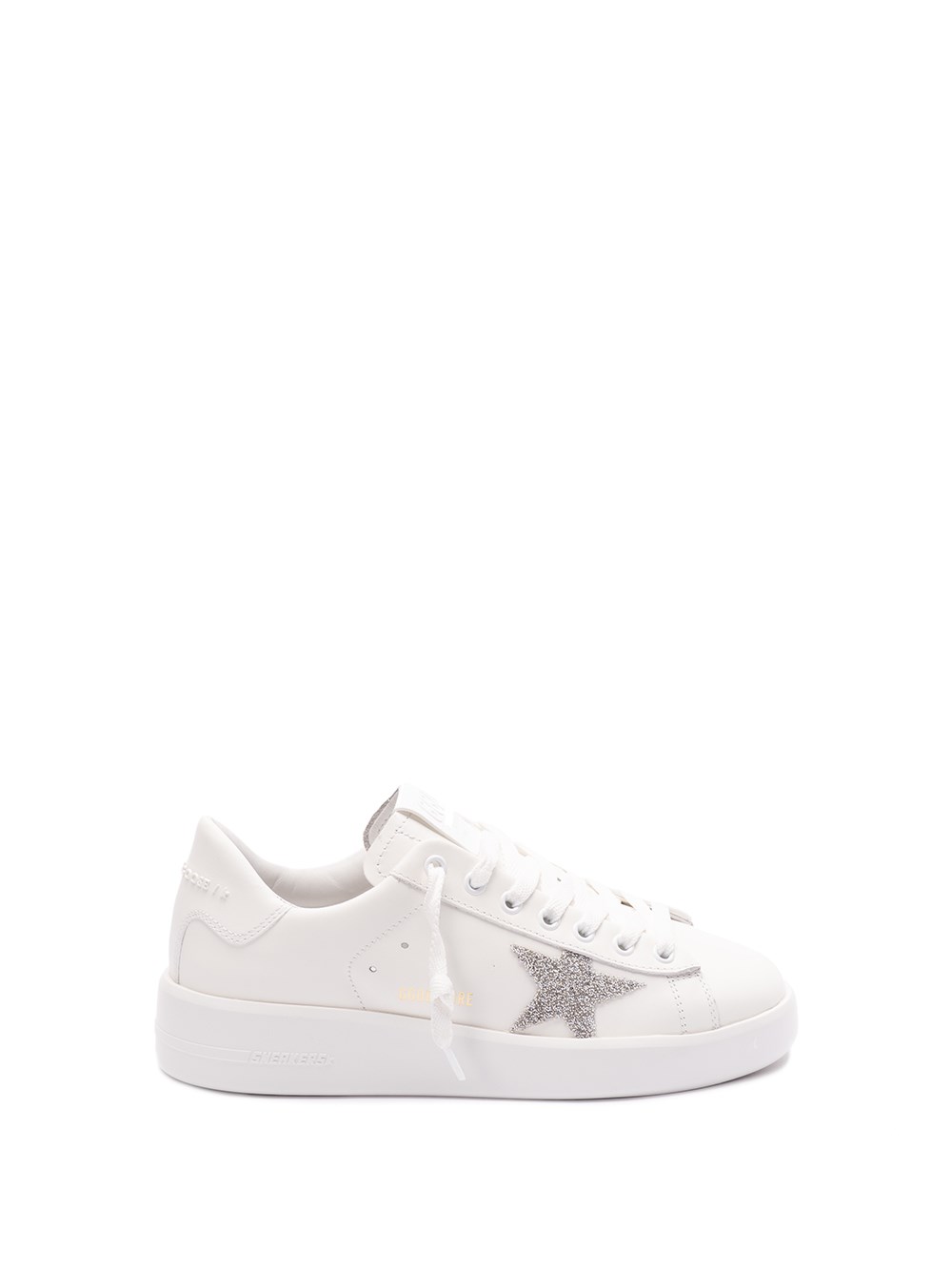 Golden Goose White Stardan Leather Sneakers With Star Motif In White