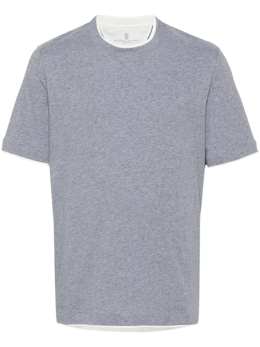 Brunello Cucinelli Grey Cotton T-shirt In Gray