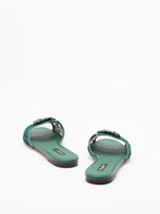 サンダル・ミュール Dolce & Gabbana Dolce Gabbana Rainbow Slides With Brooch Det Lace rainbow slides with brooch detailing in Grey for Women