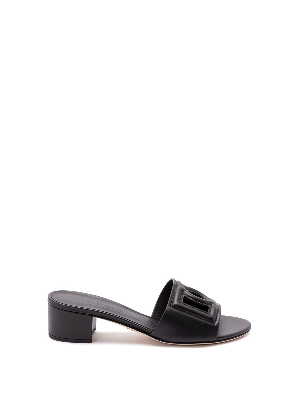 Dolce & Gabbana Calfskin Sliders With `Dg` Logo