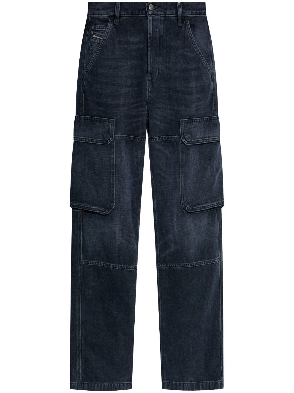Diesel Navy Blue D-pot-cargo Jeans In Blue