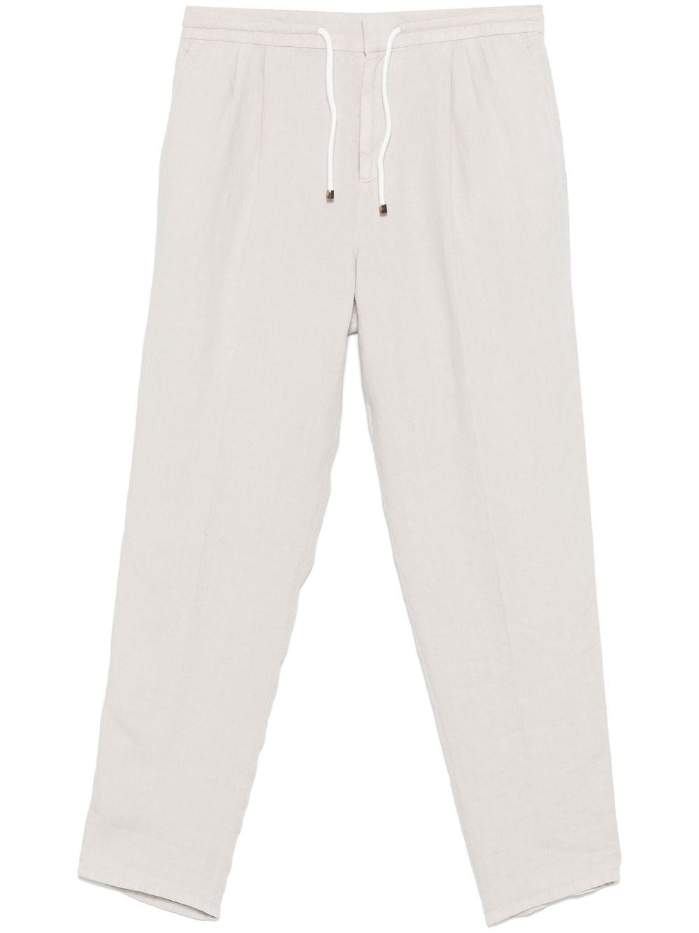 Brunello Cucinelli Garment-Dyed Pants With Drawstring And Double Pleat