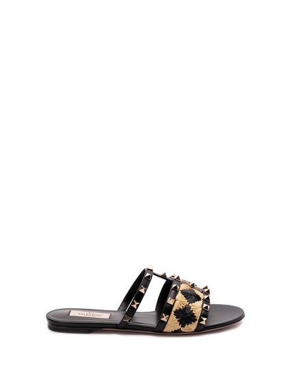 サンダル・ミュール Valentino Garavani Vg Plaster Caster Thong Sandals Plaster Caster Goatskin Thong Sandal for Woman in Ivory
