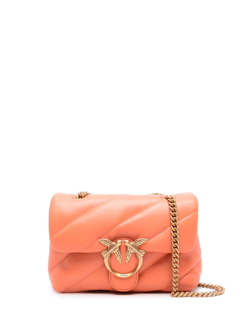 Pinko Mini `love` Bag Puff Maxi Quilt In Yellow