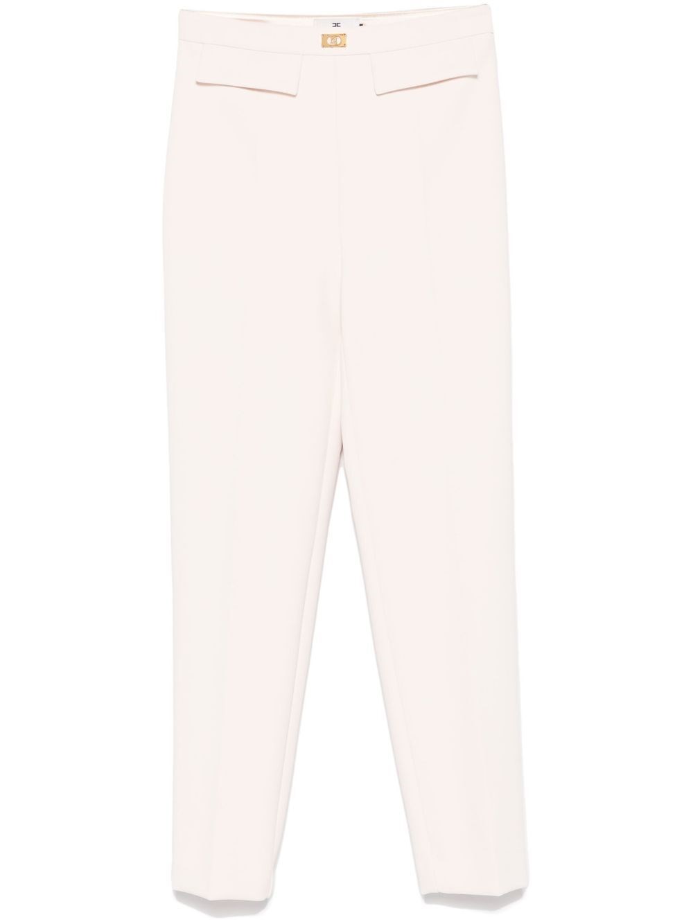 Elisabetta Franchi Tailored High-waist Cropped Pants In Beige