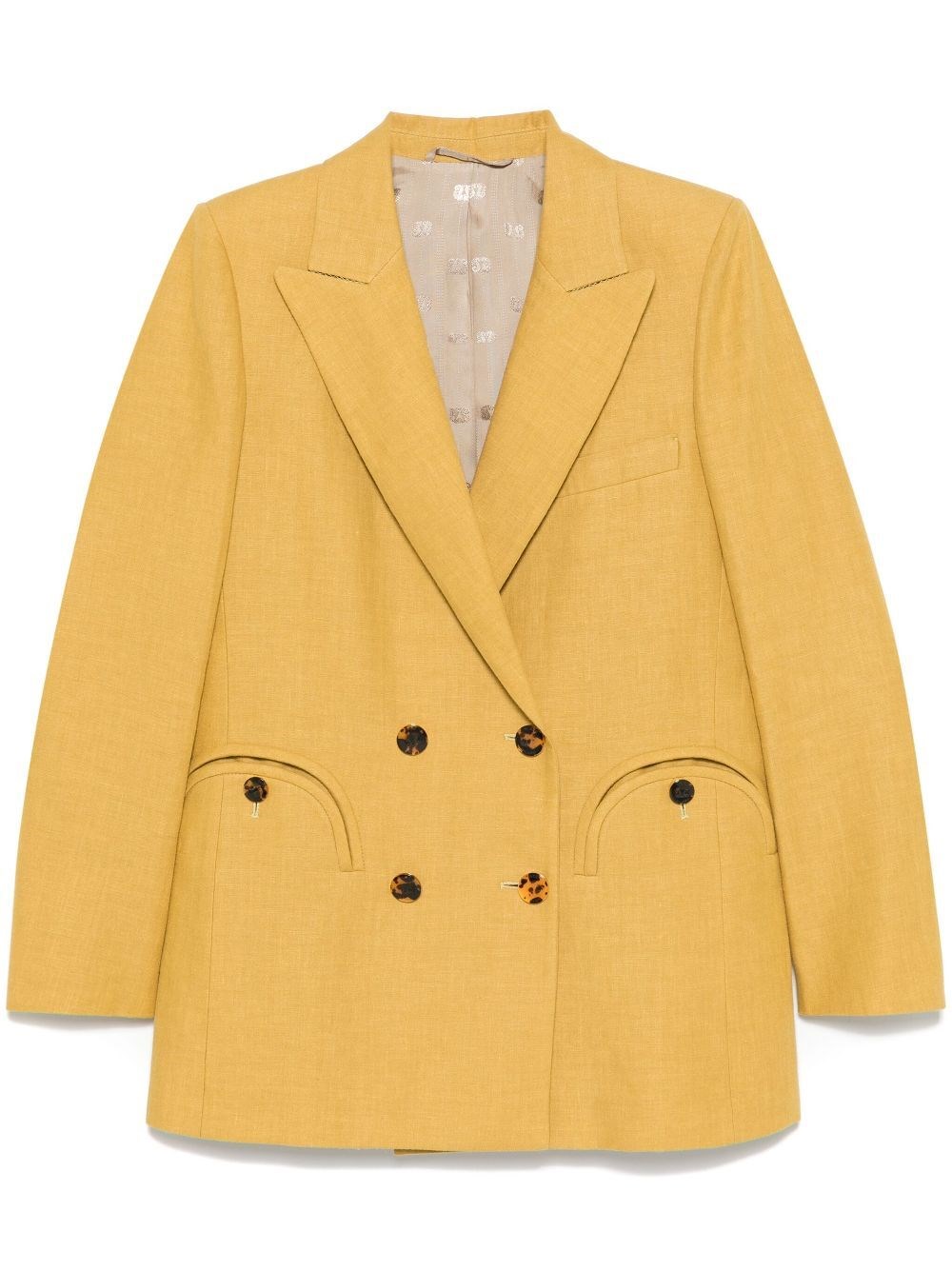 Shop Blazé Milano `midday Sun Everyday` Blazer In Yellow