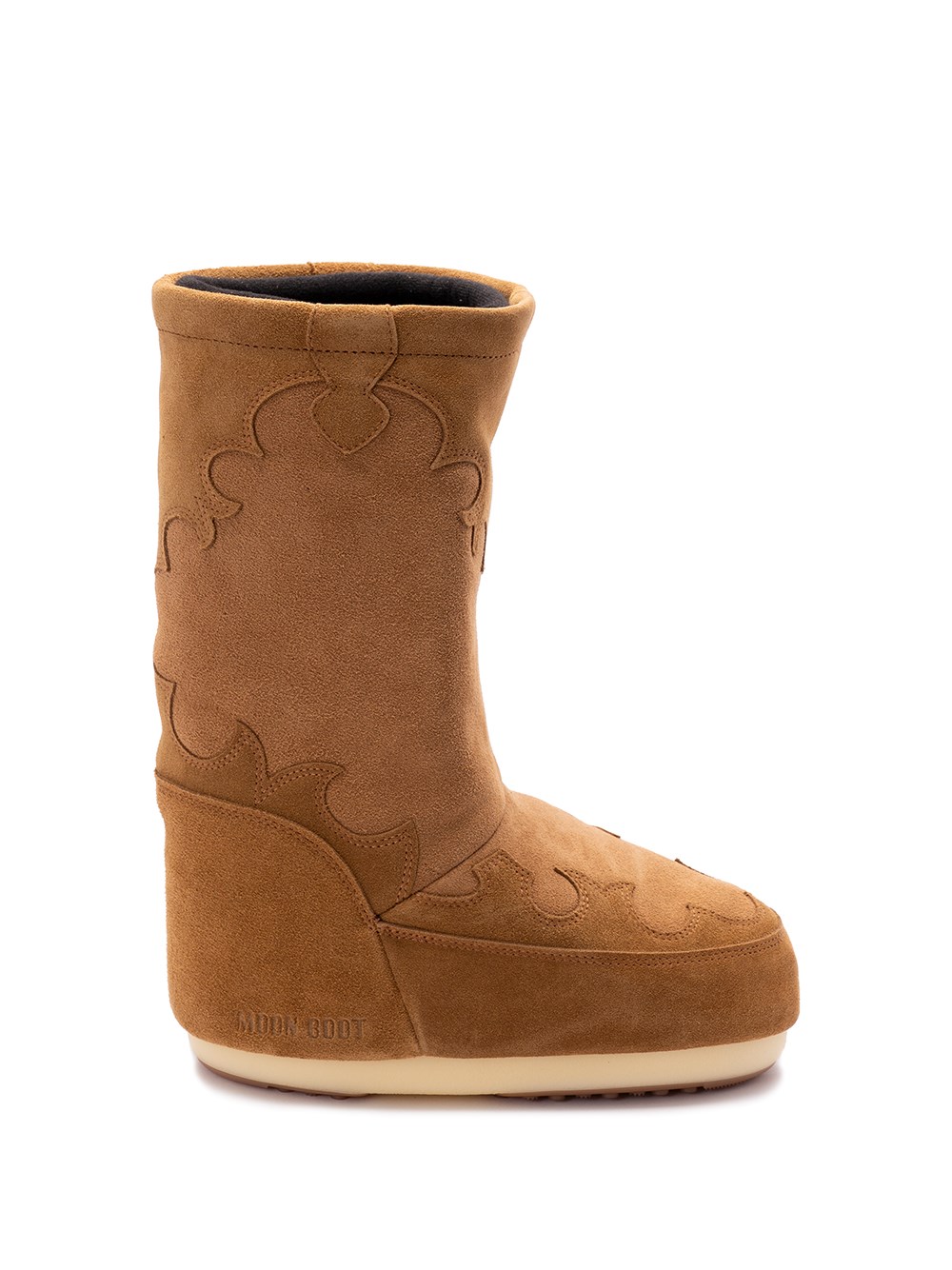 Moon Boot `icon Suede Embrodery` Boots In Brown