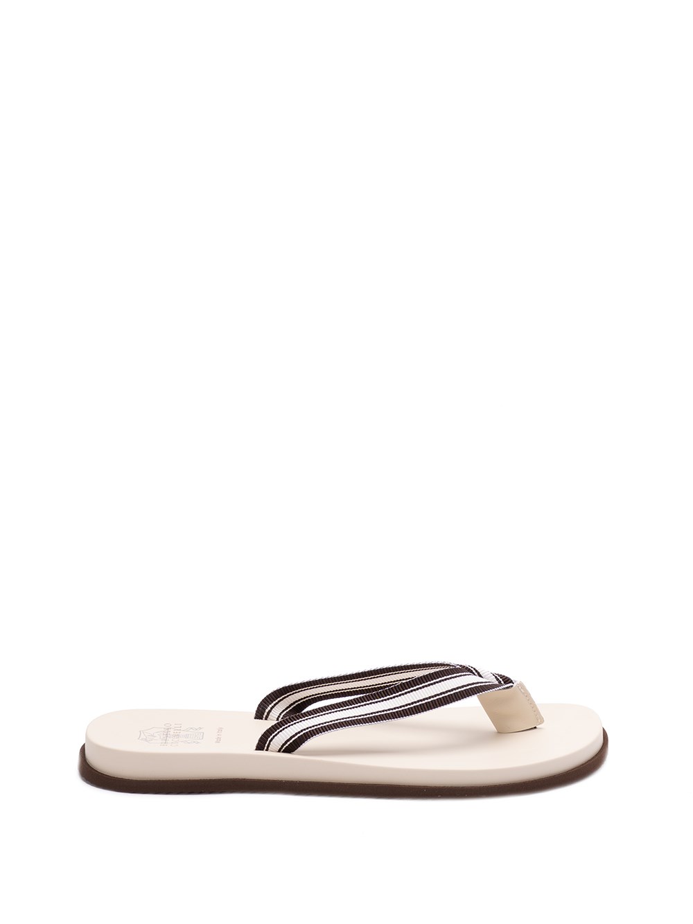 Brunello Cucinelli Multicolor Slip On Flip-flops In Brown