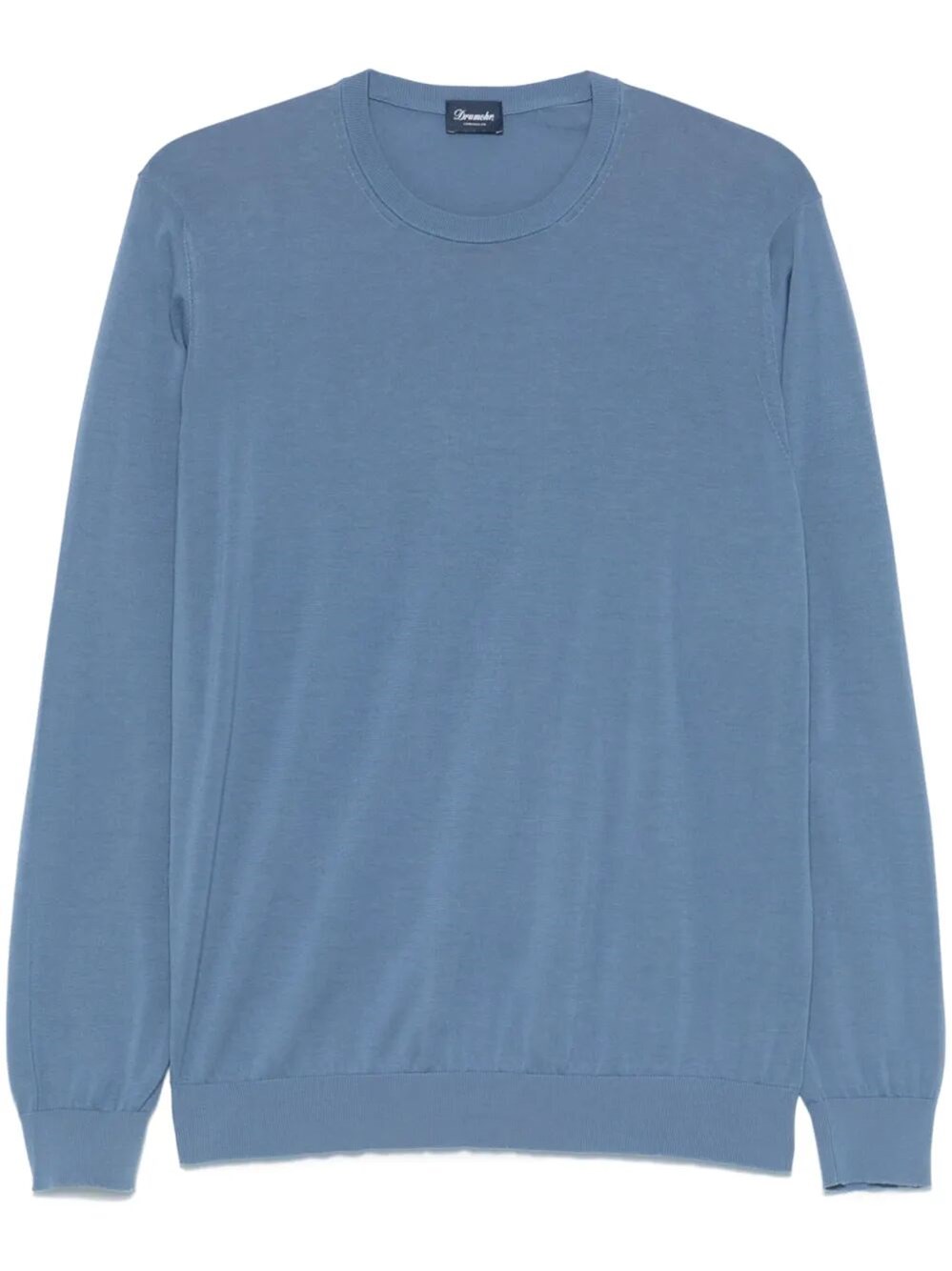 Drumohr Long Sleeve Crew-neck Sweater In Blue