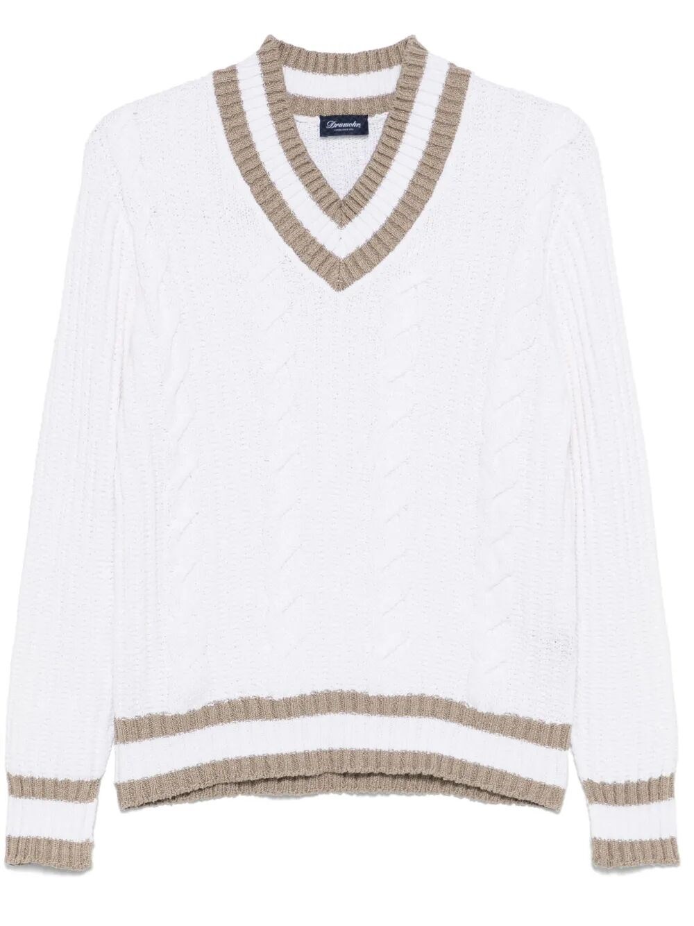 Drumohr Long Sleeve Crew Neck Sweater Clothing In White