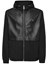 Philipp Plein Leather Long Sleeve Hooded Jacket
