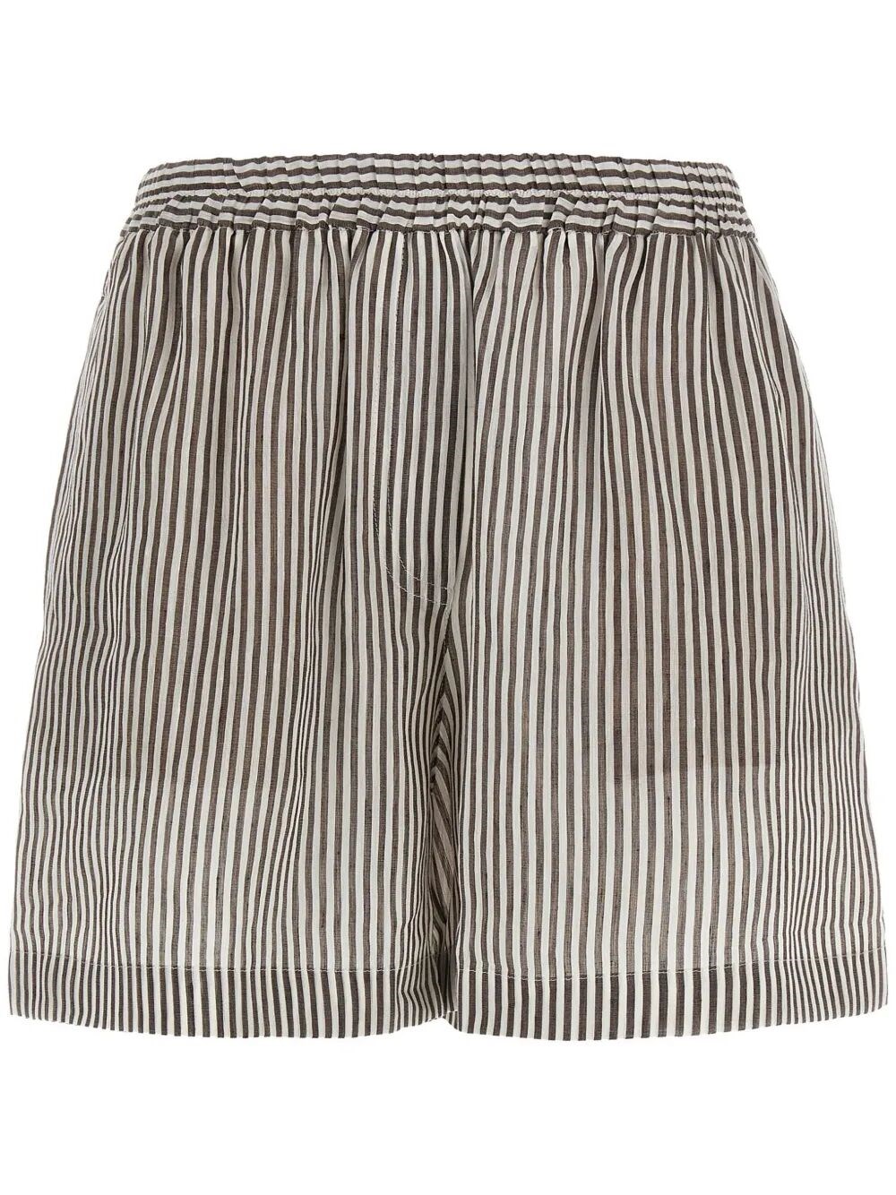 ショートパンツ Brunello Cucinelli Shorts In Lino Brunello Cucinelli - Windowpane Paillette Embroidered Linen