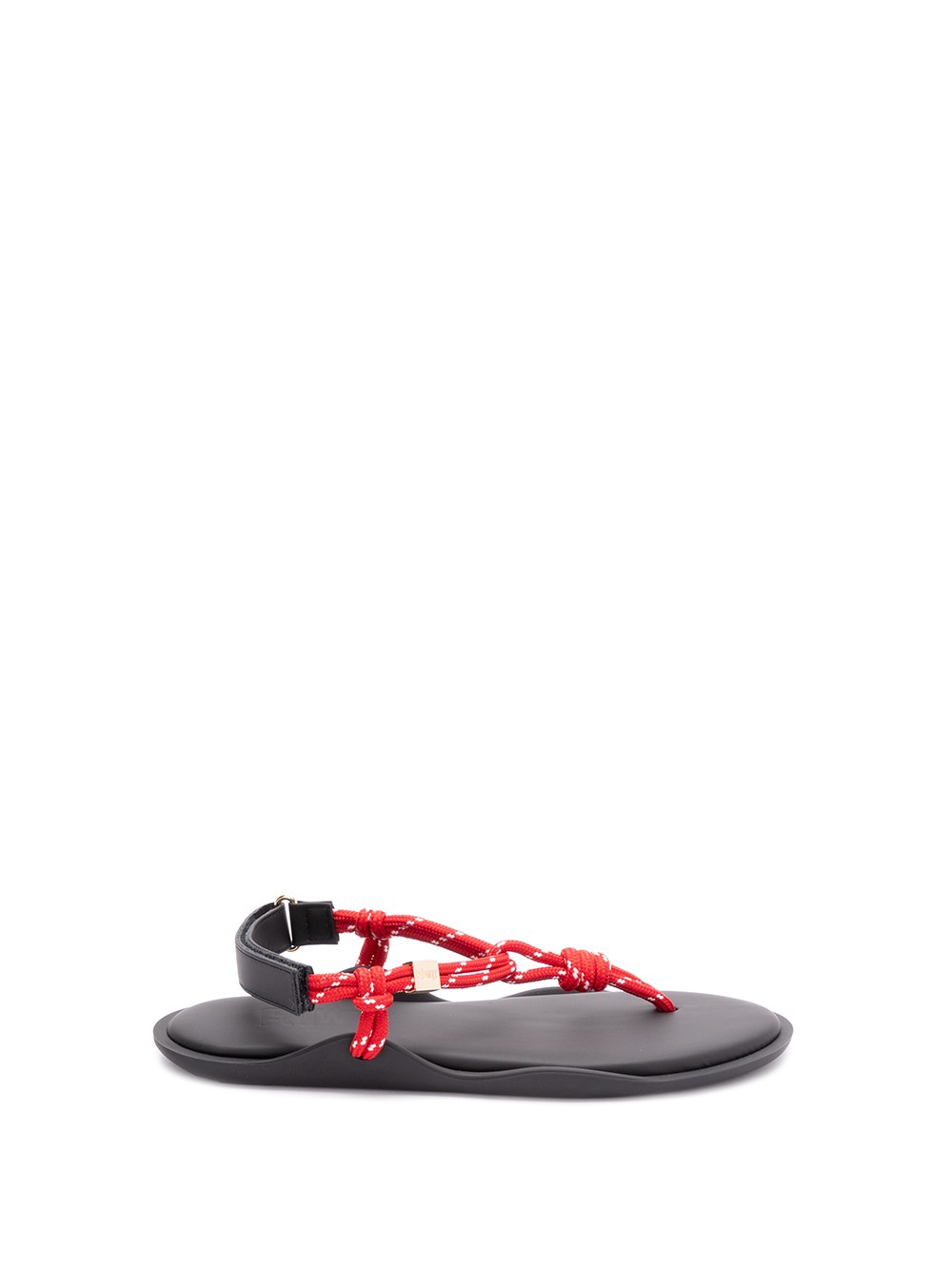 Flowze Red Sandals With Cord Detail In Fabric And Rubber Woman In Red