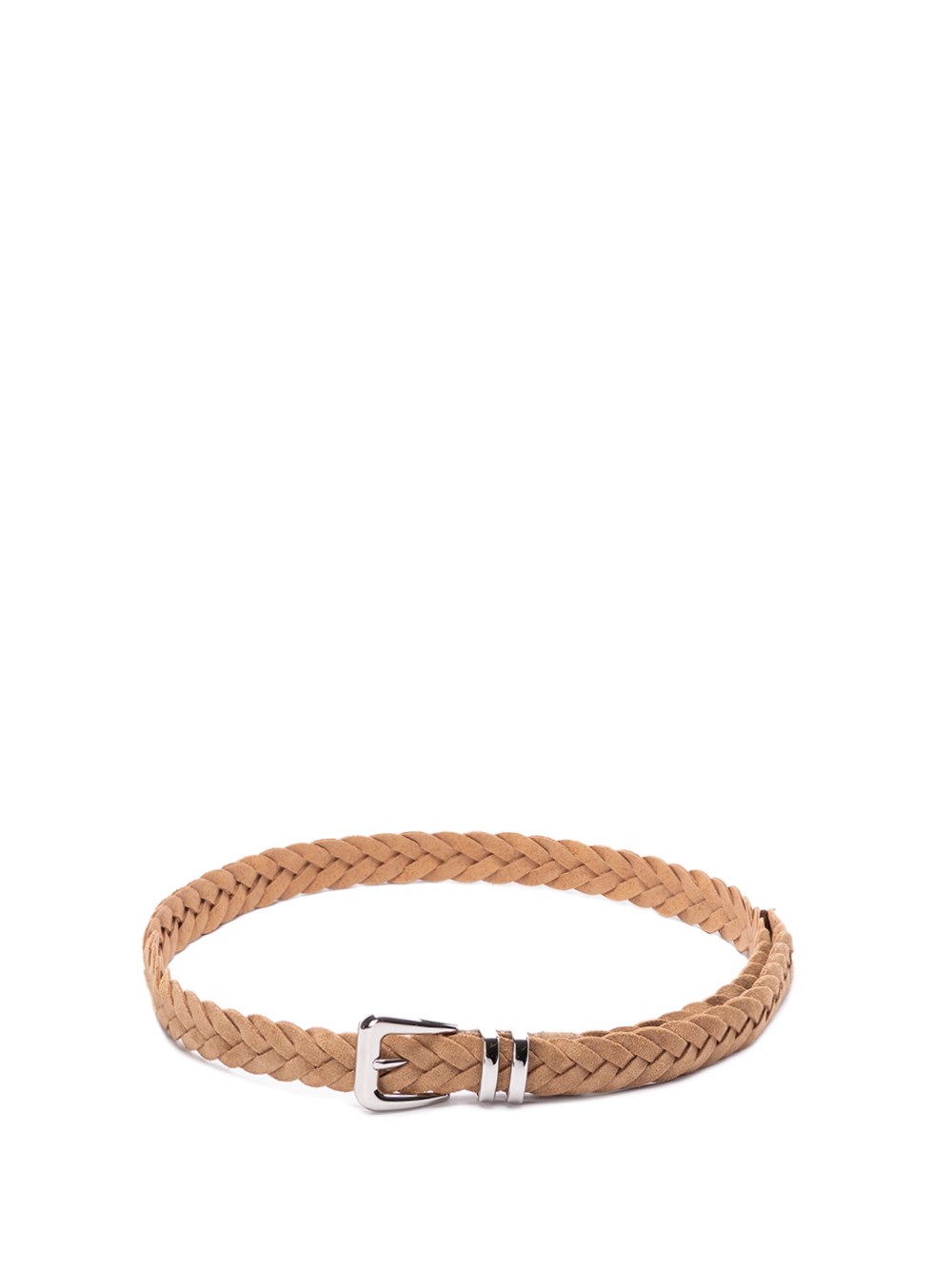 Shop Brunello Cucinelli Reversed Braided Belt With Tip In Brown