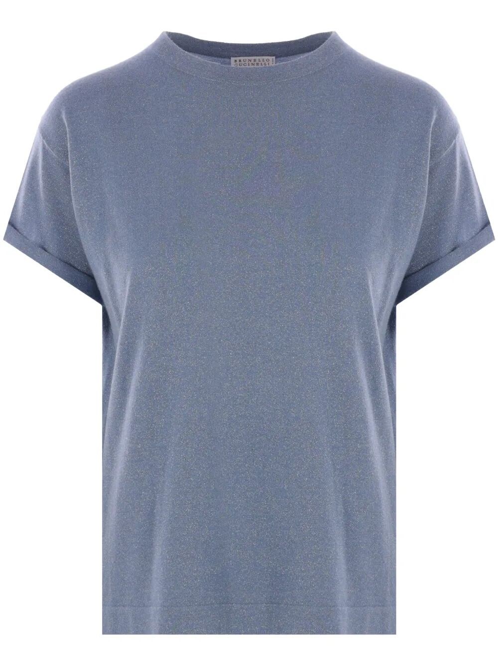 Brunello Cucinelli Sparkling Cashmere And Silk Lightweight Sweater In Blue