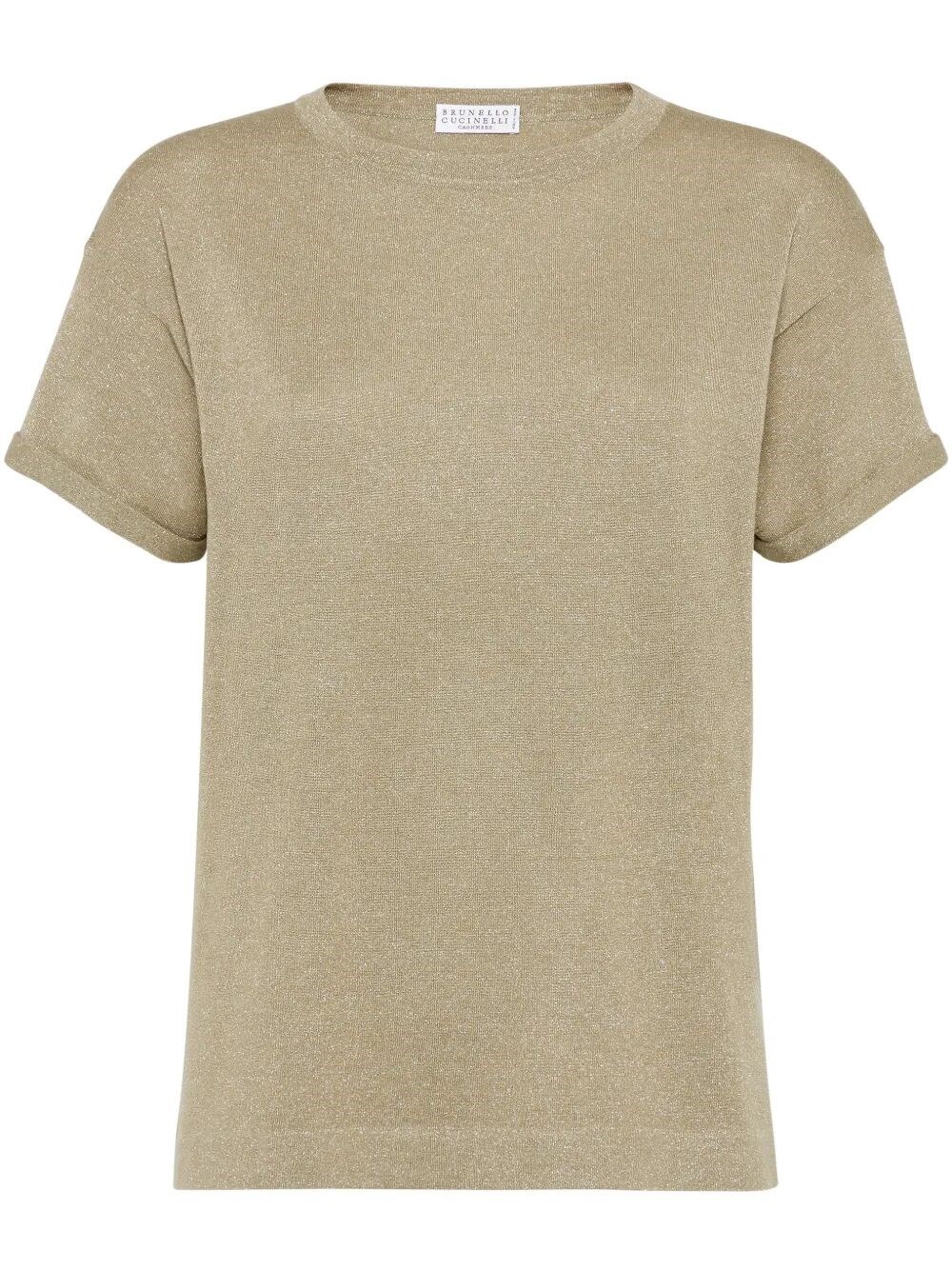 Brunello Cucinelli Lurex T-shirt In Green