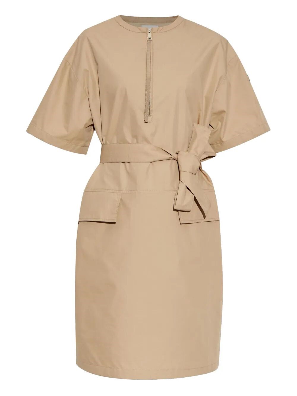 Shop Moncler Dress In Beige