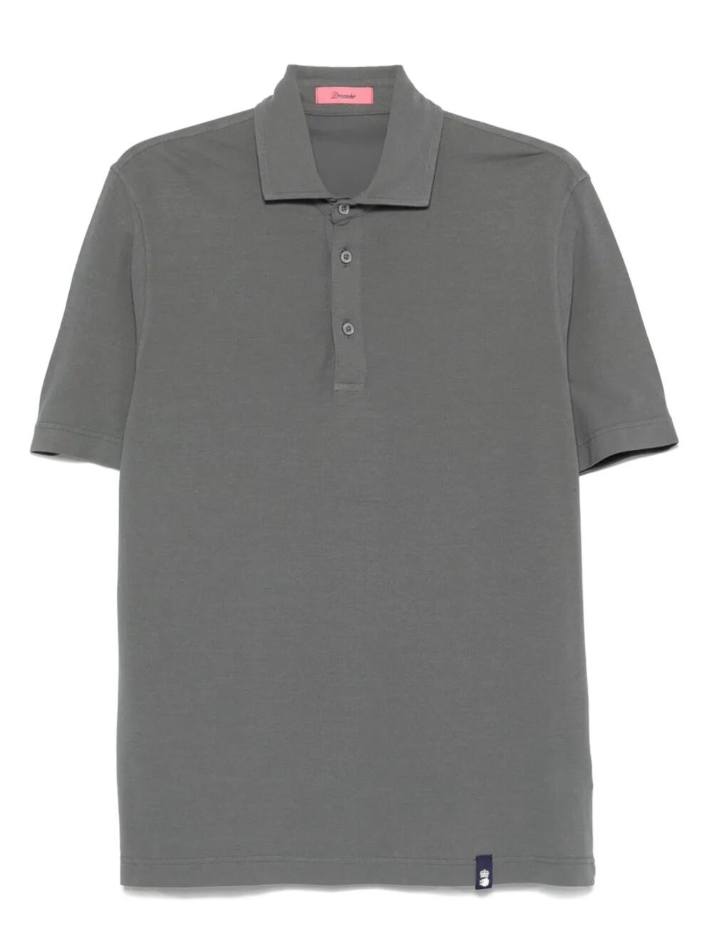 Drumohr Cotton Polo Shirt In Gray
