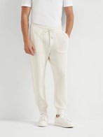 パンツ BRUNELLO CUCINELLI English rib cotton and viscose pants Brunello Cucinelli Cotton Lurex English Ribbed Straight-Leg