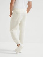 パンツ BRUNELLO CUCINELLI English rib cashmere knit trousers BRUNELLO CUCINELLI Cable-knit cashmere tapered track pants