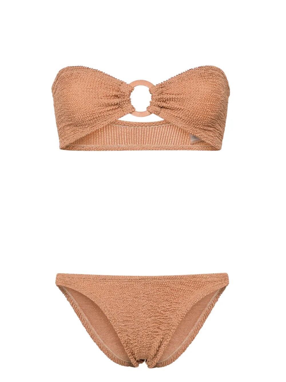 Shop Hunza G `gloria` Bikini With Fabric Covered Hoops